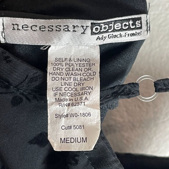 Vintage Y2K Necessary Objects Medium Mini Dress Empire Waist Babydoll Whimsigoth - Picture 3 of 12